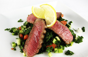 tabour with steak