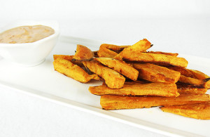 sweet potato fries with chiptole dip