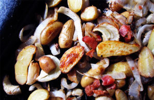 Roasted Fingerling Potatoes with Onion and Fennel