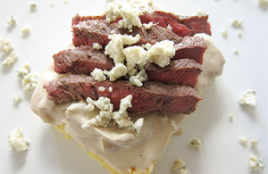 steak with blue cheese sauce