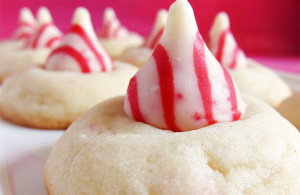 candy cane thumbprints
