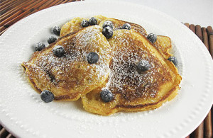 cornmeal blueberry pancakes