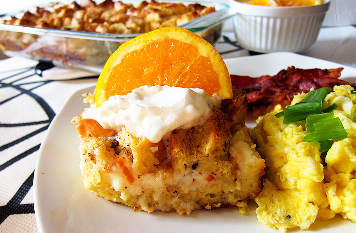 French Toast Bake with Orange Marmalade Cream Cheese