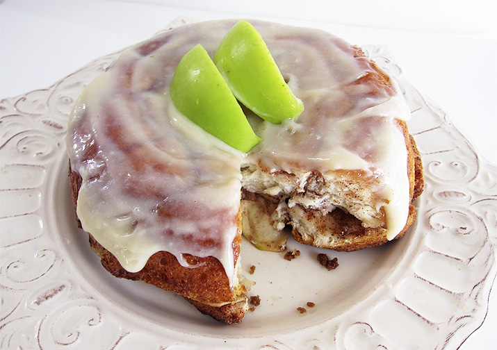 Apple Monkey  Bread with Maple Cream Cheese Frosting