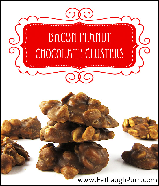 Bacon Peanut Clusters from www.EatLaughPurr.com. #ChristmasCandy #Candy #Bacon