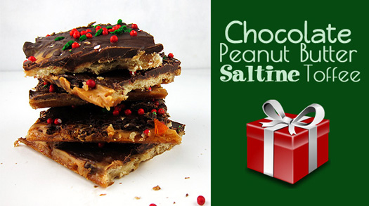 Chocolate Peanut Butter Saltine Toffee from www.EatLaughPurr.com #ChristmasCandy 