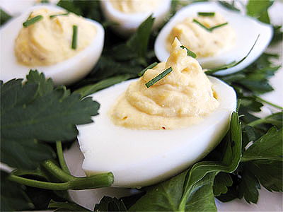 Garlic Deviled Eggs