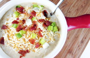 slow cooked baked potato soup
