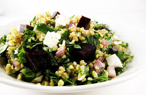 beet and feta tabbouleh