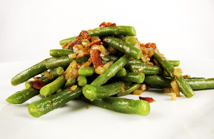 sweet and sour green beans with bacon