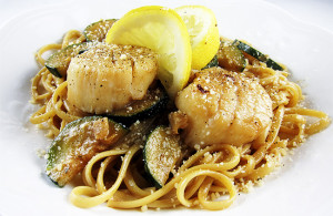 spicy scallop linguine