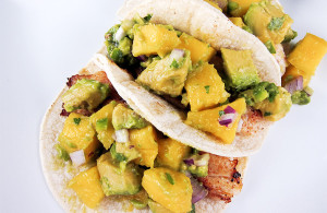 Fish Tacos with Mango Avocado Salsa