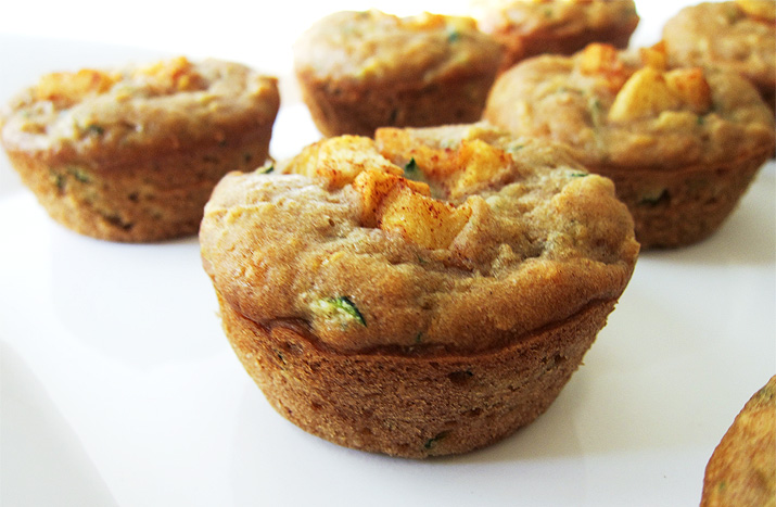 Apple Cinnamon Zucchini Muffins