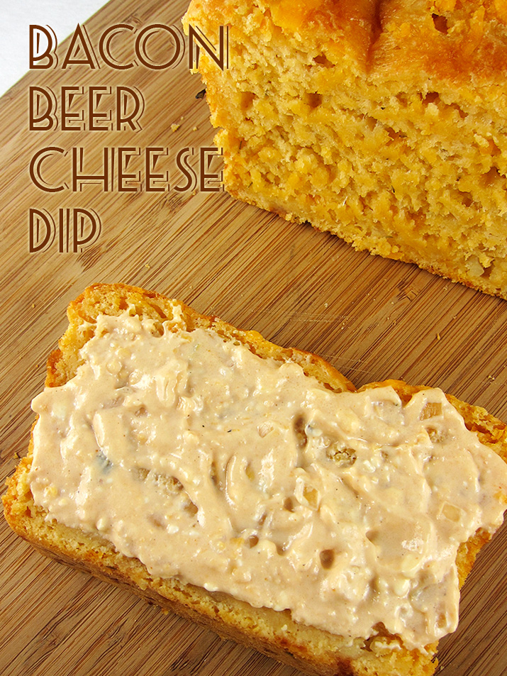 Bacon Beer Cheese Dip conveniently made in the crockpot. | www.EatLaughPurr.com