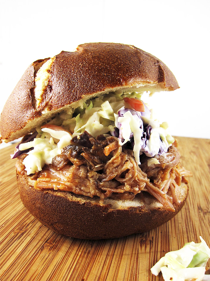 Hard Cider Pulled Pork Sandwich