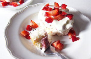 Strawberry Cheesecake Poke Cake
