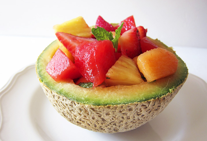 Melon Salad with Honey Lime Dressing