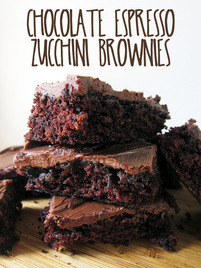 Chocolate Espresso Zucchini Brownies