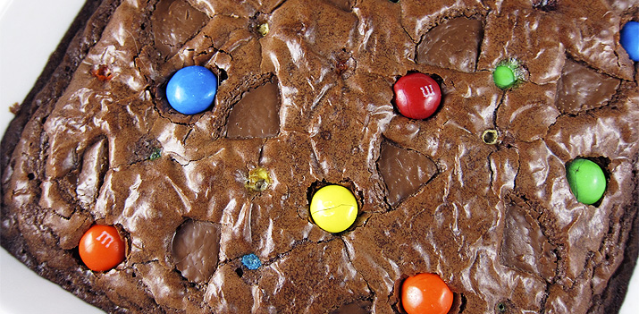 Use up your leftover Halloween candy in these easy and delicious brownies.