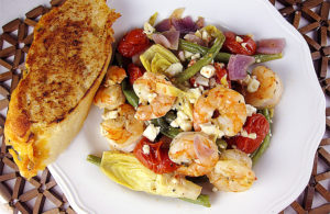 One Pan Mediterranean Shrimp Bake