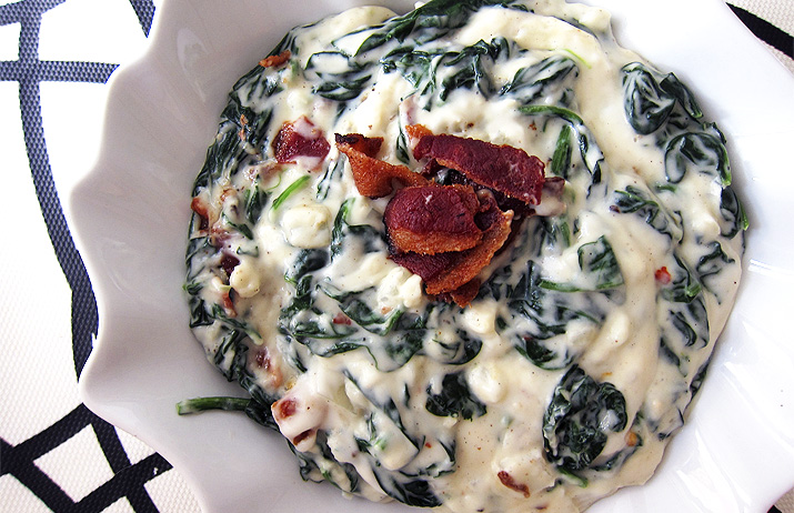 Creamed Spinach with Bacon
