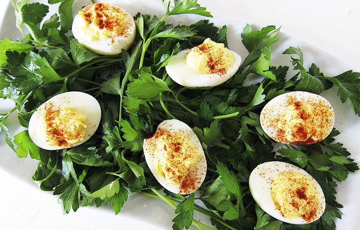 Garlic Deviled Eggs